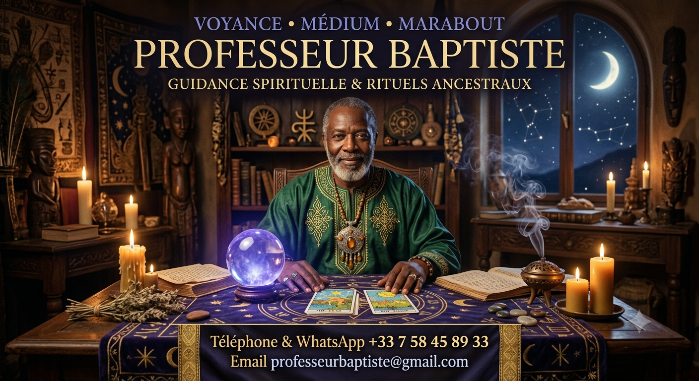 🔮 Voyant Médium Professeur Baptiste à Nancy : Voyance Amoureuse, Réussite Professionnelle 